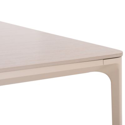 DINING TABLE STAD HM6558.02 BEIGE ALUMINUM FRAME--WHITE SINTERED STONE 220x100x74Hcm.