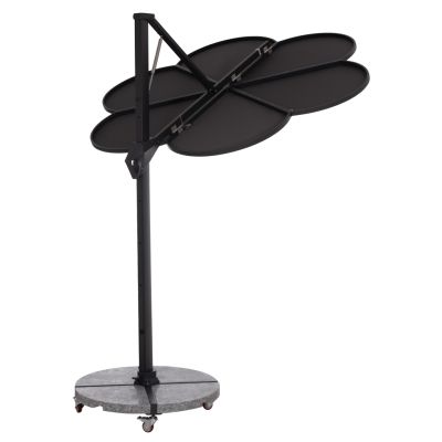 Чадър с гранит основа Флауър -тортора цвят