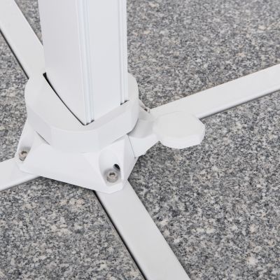 Чадър с гранит основа Флауър бял цвят