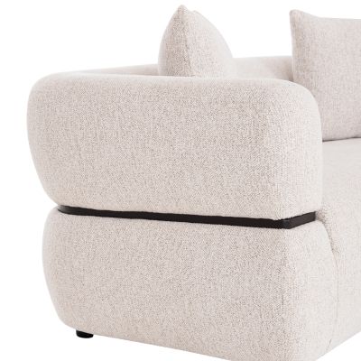 SOFA 2-SEATER ARCTIS HM3328.02 LIGHT BEIGE FABRIC 169x88x88Hcm.