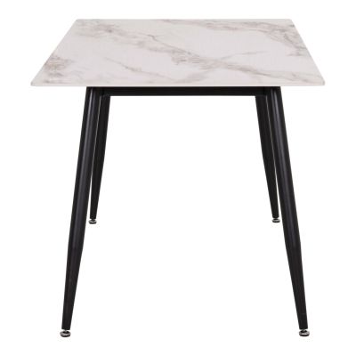 DINING TABLE RAVEN HM18150.04 CERAMIC TOP IN WHITE/BROWN MARBLE LOOK 160x80x74Hcm.