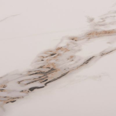 DINING TABLE RAVEN HM18150.04 CERAMIC TOP IN WHITE/BROWN MARBLE LOOK 160x80x74Hcm.