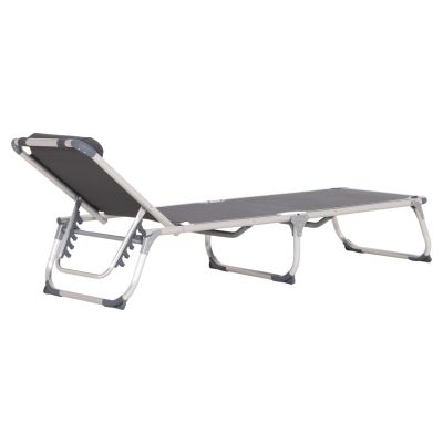 BEACH SUNBED HEAVY DUTY ALUMINUM ALMIRA HM5054.10 GREY TEXTILENE 187x59x78Hcm.