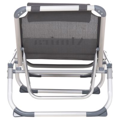 BEACH SUNBED HEAVY DUTY ALUMINUM ALMIRA HM5054.10 GREY TEXTILENE 187x59x78Hcm.