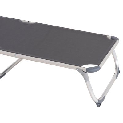 BEACH SUNBED HEAVY DUTY ALUMINUM ALMIRA HM5054.10 GREY TEXTILENE 187x59x78Hcm.