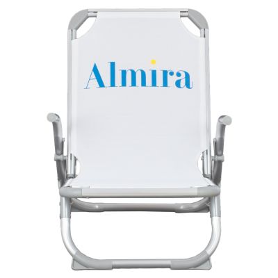BEACH CHAIR HEAVY DUTY ALUMINUM ALMIRA HM5053.03 WHITE TEXTILENE--HIGH BACKREST 55x71x66Hcm