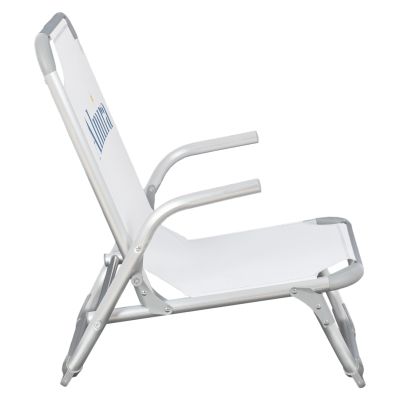 BEACH CHAIR HEAVY DUTY ALUMINUM ALMIRA HM5053.03 WHITE TEXTILENE--HIGH BACKREST 55x71x66Hcm