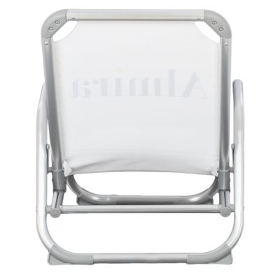BEACH CHAIR HEAVY DUTY ALUMINUM ALMIRA HM5053.03 WHITE TEXTILENE--HIGH BACKREST 55x71x66Hcm