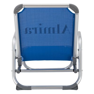 BEACH CHAIR HEAVY DUTY ALUMINUM ALMIRA HM5053.01 BLUE TEXTILENE--HIGH BACKREST 55x71x66Hcm