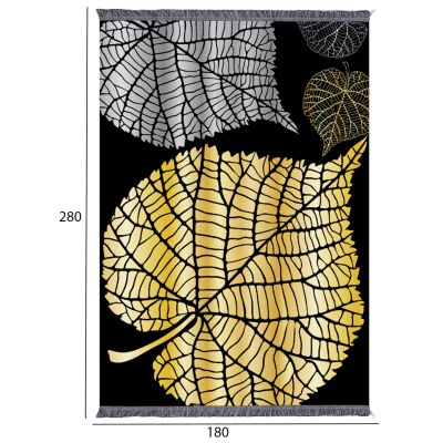 LIVING ROOM CARPET WITH FRINGES JOSIANE HM7723.39 LEAVES 180X280