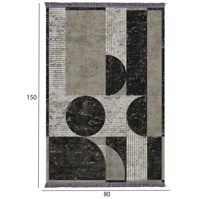 LIVING ROOM CARPET WITH FRINGES JOSIANE HM7676.46 MULTICOLOR 80Χ150