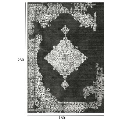 JOSIANE, grey vintage carpet, HM7675.12 160X230cm, fringes