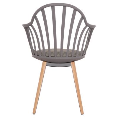 Dining chair HM8049.10 Anais Grey with wooden legs 60x53x86Η cm