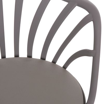 Dining chair HM8049.10 Anais Grey with wooden legs 60x53x86Η cm