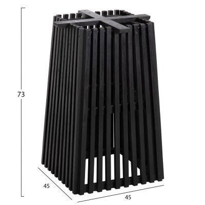 INDOOR TABLE LEGS-BASE SQUARE FRANTZ HM9460.12 MINDI WOOD IN BLACK 45x45x73Hcm.