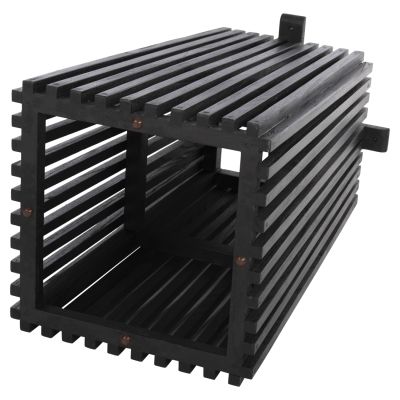 INDOOR TABLE LEGS-BASE SQUARE FRANTZ HM9460.12 MINDI WOOD IN BLACK 45x45x73Hcm.