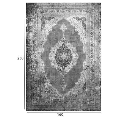 HM7675.07,160X230cm,JOSIANE carpet,grey,vintage, fringes