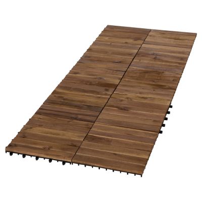 SET 10PCS SOLID ACACIA WOOD GROUND TILES HM6299-- 30x30x2.4Hcm.