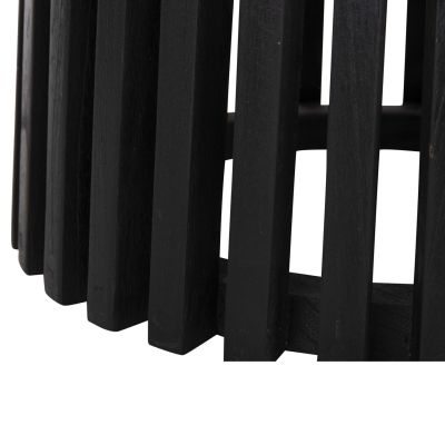 INDOOR TABLE LEGS-BASE ROUND FRANTZ HM9459.12 MINDI WOOD IN BLACK Φ45x74Hcm.