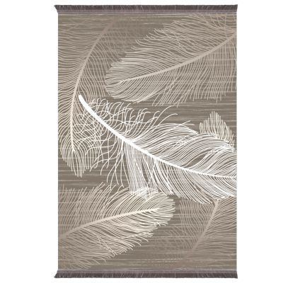 LIVING ROOM CARPET WITH FRINGES JOSIANE HM7723.37 BROWN-BEIGE 180X280