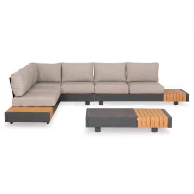 Комплект Хара цвят натурал-сив