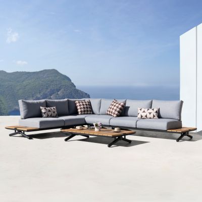 Комплект Майлин цвят натурал-светло сив