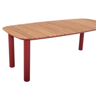 Маса Утопия - цвят червен-натурал