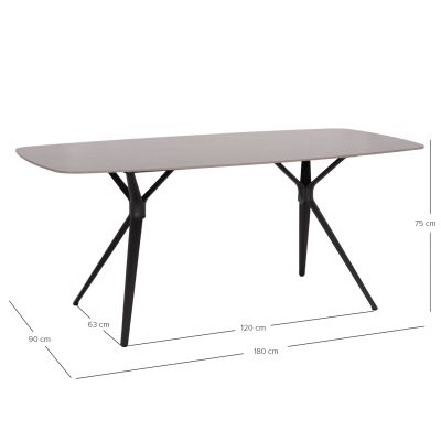 Трапезна маса Антоан - антрацит