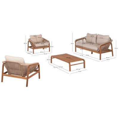 Lounge Set 4pcs Oasis