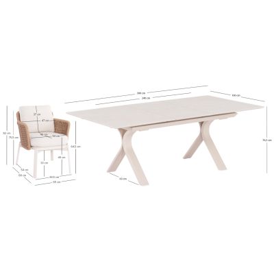 Dining set 7pcs Andromeda (L)