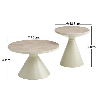 Set 2pcs Coffee Tables Lynx