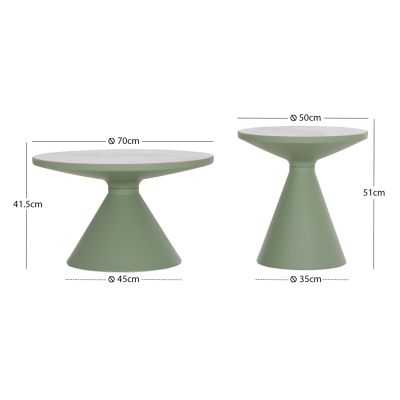 Set 2pcs Coffee Tables Lynx