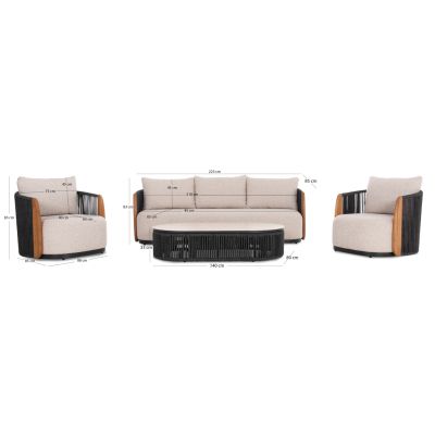 Lounge set 5-seat Augustus