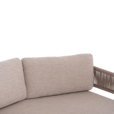 ДВОЕН DAYBED BARON - БЕЖОВО АЛУМИНИЕВО-ВЪЖЕВО-ОЛЕФИН 168x143x70В