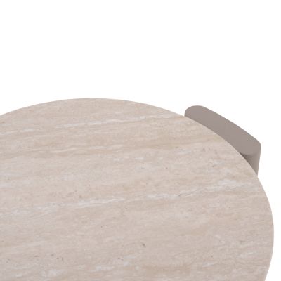 ΤΡΑΠΕΖΑΚΙ ΒΟΗΘΗΤΙΚΟ ΣΤΡΟΓΓΥΛΟ BARON SM6481.04 ΑΛΟΥΜΙΝΙΟ ΣΕ ΜΠΕΖ Φ58,5x50Υεκ.