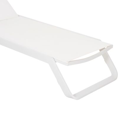 SUNLOUNGER MARIMAR HM6562.02 ALUMINUM FRAME & TEXTILENE IN WHITE 220x67.5x31.5Hcm