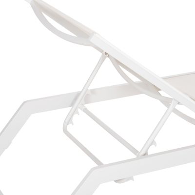 SUNLOUNGER MARIMAR HM6562.02 ALUMINUM FRAME & TEXTILENE IN WHITE 220x67.5x31.5Hcm
