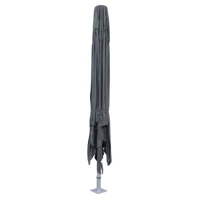 PROFESSIONAL ALUMINUM UMBRELLA 5x5m POLLIN HM6606.01 ACRYLIC SHADE IN GREY