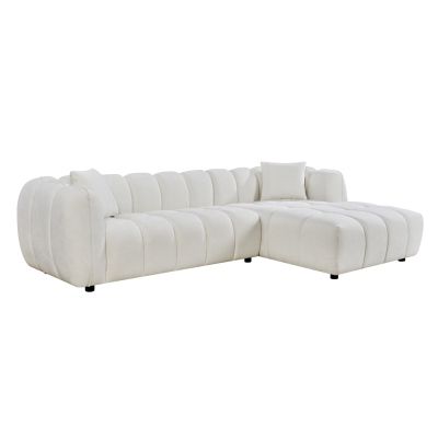 ЪГЛОВ ДИВАН (ДЕСЕН) LYKKE -ЕКРУ ПЛАТ-280x89-165x70Всм.