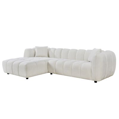 ЪГЛОВ ДИВАН (ЛЯВ) LYKKE -ЕКРУ ПЛАТ-280x89-165x70Всм.