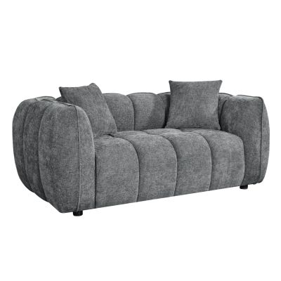 ДВУМЕСЕН ДИВАН LYKKE -СИВ ПЛАТ- 172x89x70Всм.