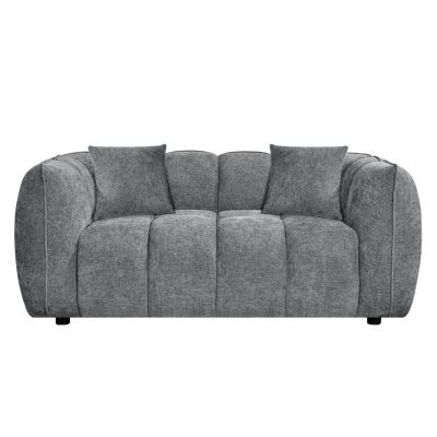 ДВУМЕСЕН ДИВАН LYKKE -СИВ ПЛАТ- 172x89x70Всм.