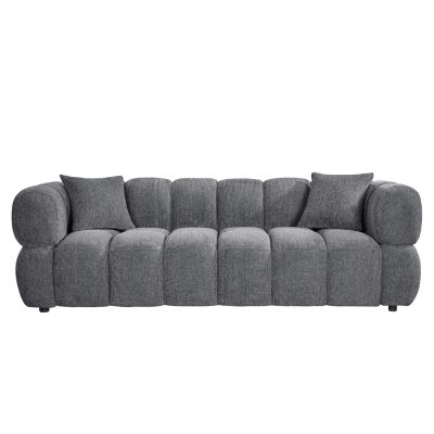 3-МЕСТЕН ​​ДИВАН НОРИКА - СИВ ДАМАСА- 228x91x72Hсм.