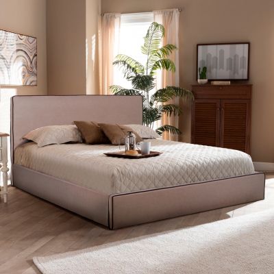 Bed Allie HM584.02 160x200 cm with Storage Space and  beige fabric