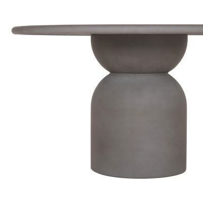 КРЪГЛА ТРАПЕЗАРНА МАСА KAZVIN -СИВ --Φ130x75Hсм.
