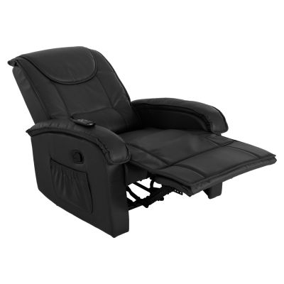 HM0026.01 Фотьойл Relax, масажен механизъм, PU черен 80x96x97 см