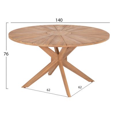 OUTDOOR DINING SET 5PCS CORTEN HM10909 ACACIA WOOD & ROPE IN NATURAL COLORS