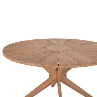 OUTDOOR DINING SET 5PCS CORTEN HM10909 ACACIA WOOD & ROPE IN NATURAL COLORS