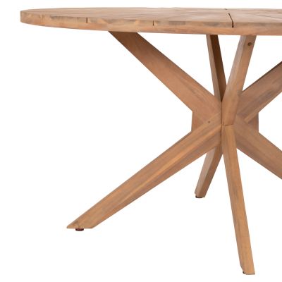 OUTDOOR DINING SET 5PCS CORTEN HM10909 ACACIA WOOD & ROPE IN NATURAL COLORS