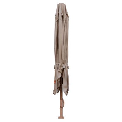 PROFESSIONAL UMBRELLA 4x4m GLADELL HM6605.02 HEAT TRANSFER ALUMINUM--ACRYLIC SHADE IN SAND BEIGE